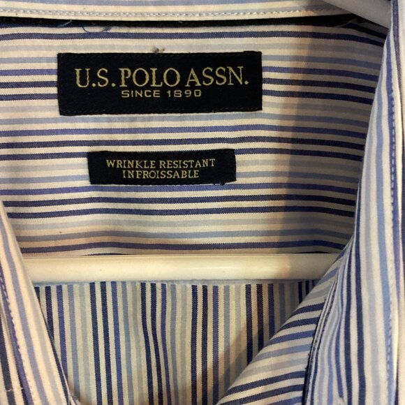 #151 Men’s U.S. Polo Assn. Dress Shirt, Size 17 34/35 - Picture 3 of 7